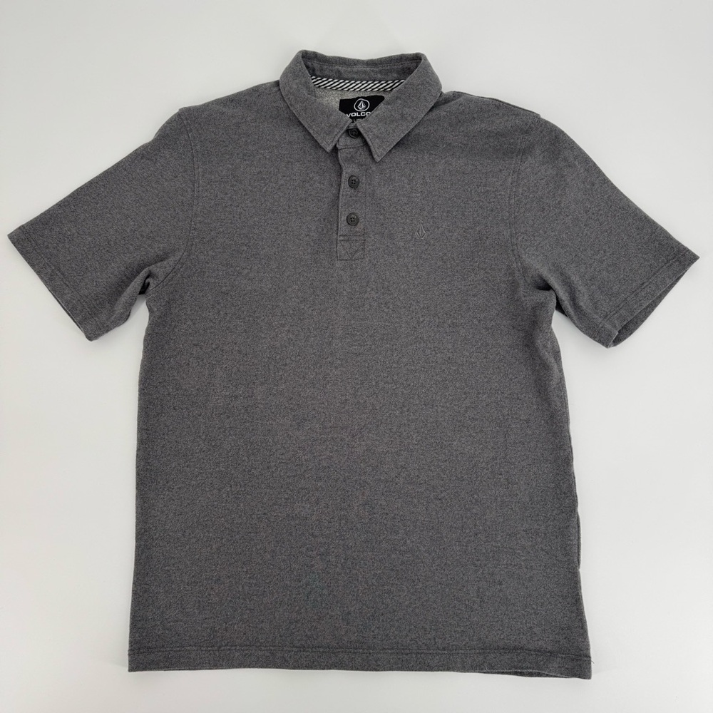 Volcom Kids’ Wowzer Short Sleeve Polo‎ Shirt Size 12 Gray